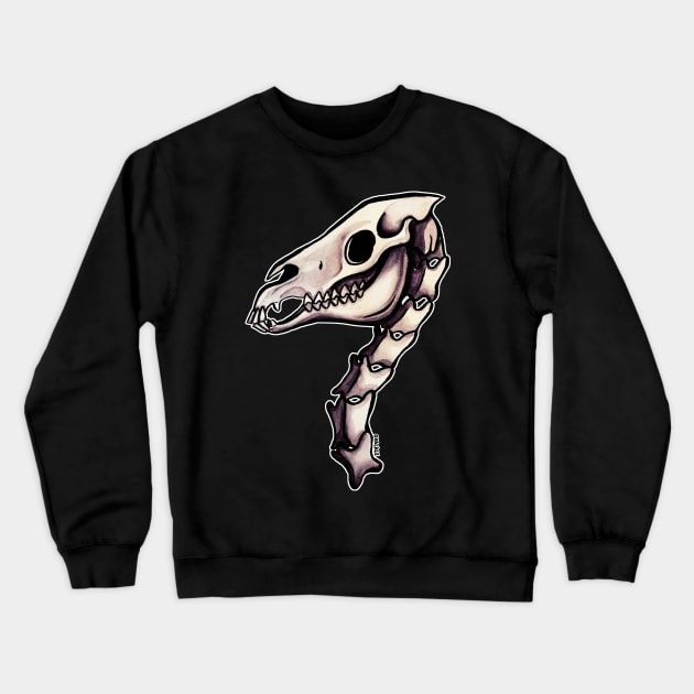 Horse Skull Crewneck Sweatshirt by Jan Grackle